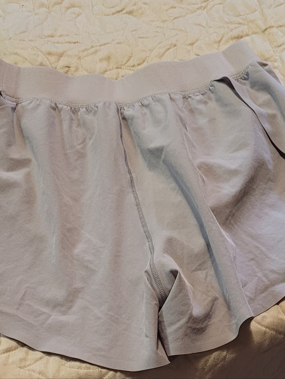 Light Gray Flowing Running Shorts